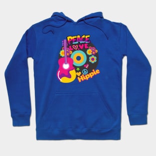 PEACE,LOVE AND HIPPIE Hoodie